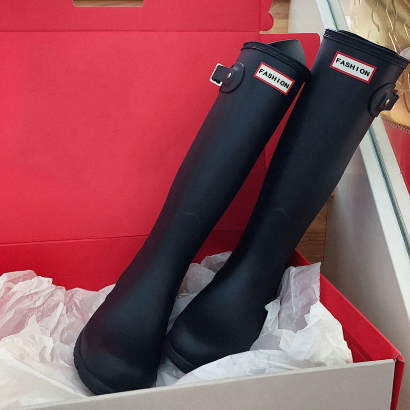 Коровья кожа версия ~ Новый кожаный ремень пряжка толстые сапоги женские сапоги зимой