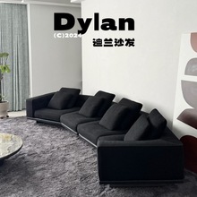 北欧设计师款曲线弧形迪兰沙发意大利新款转角大平层别墅客厅沙发