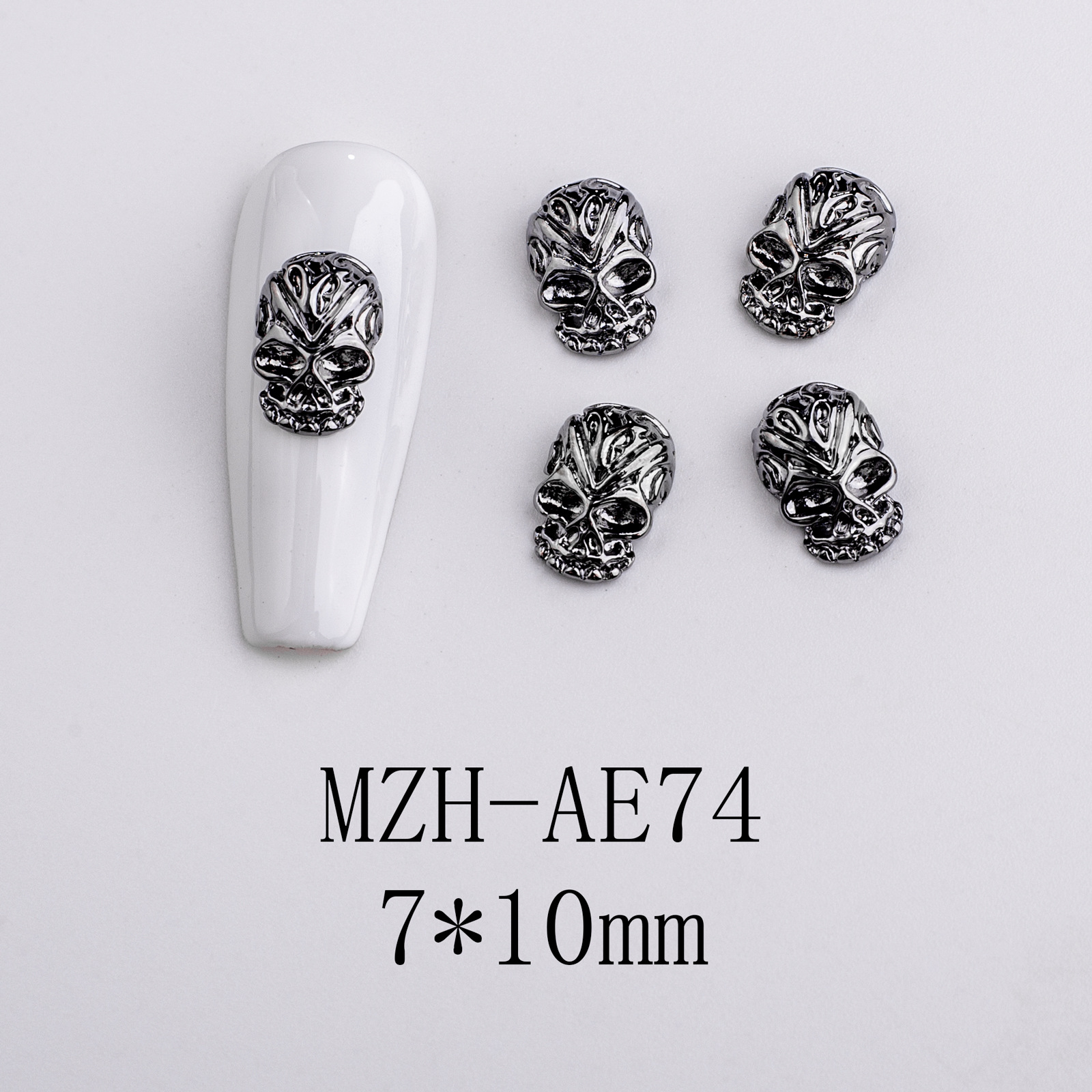 5g Weight Nail Decoration Accessories Nail Supplies 10 PCS/Package Quantity Alloy Material Halloween Festival Cross, Spider, Skull Pattern Retro, Classic Style Style Halloween Retro Classic Style Cross Spider Skull Alloy Nail Decoration Accessories 10 PCS/Package 7