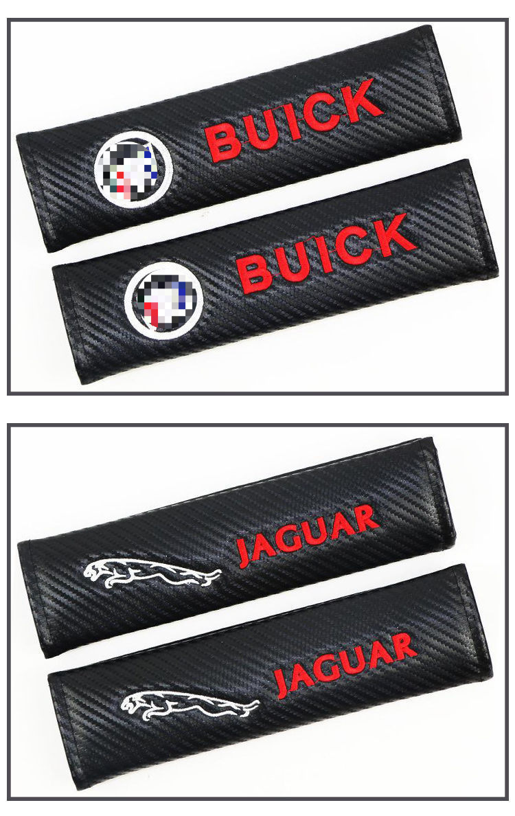 Car belt shoulder pad cover for unlimited TRD modified carbon fiber shoulder pad leather carbon fiber pattern belt sheath