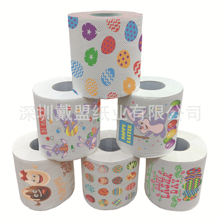 Easter egg toilet paper 2025 new Easter printing household small…