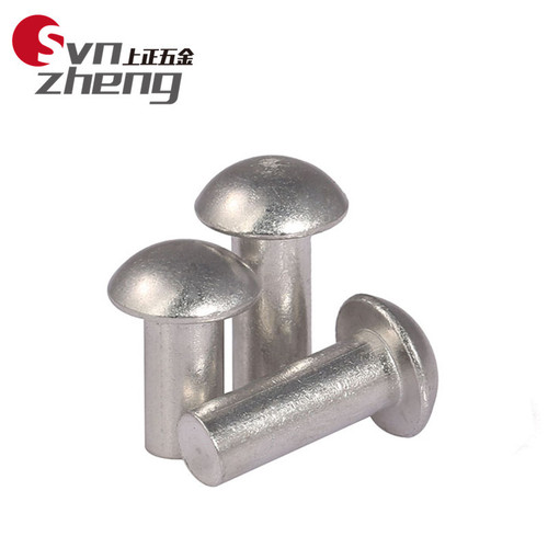 Semi-round head aluminum rivets Round head solid rivets GB867 round cap knock-type semi-circle rivets M2M3M4M5M6M8
