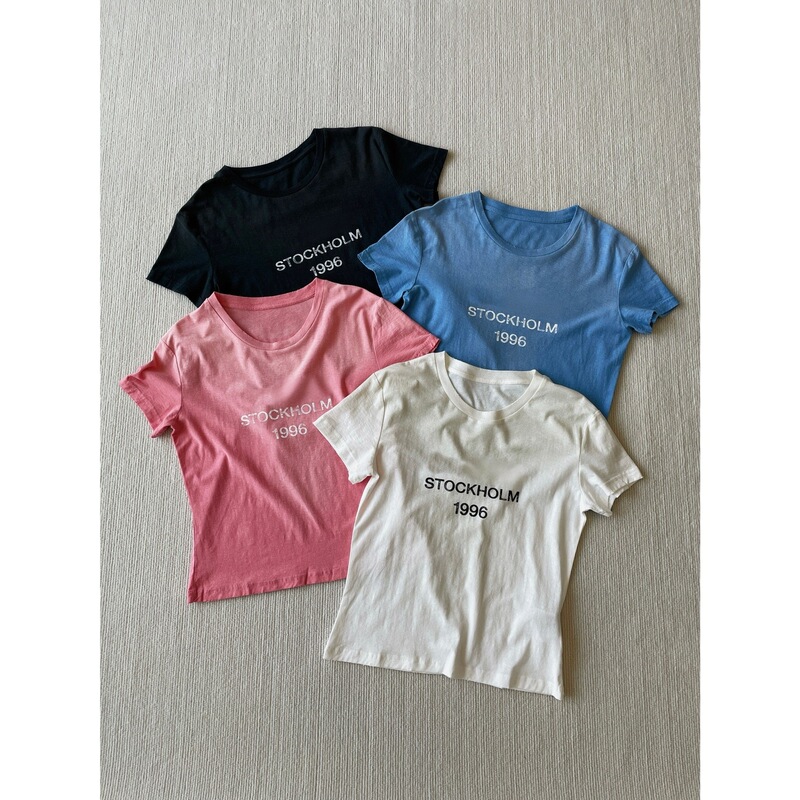 "Distinctive Market" 26Ss Summer/Correct Version 1996 Classic Slim Fit Custom-Dyed Printed Four-Color Vintage Short Sleeve "Distinctive Market" 26Ss Summer/Correct Version 1996 Classic Slim Fit Custom-Dyed Printed Four-Color Vintage Short Sleeve