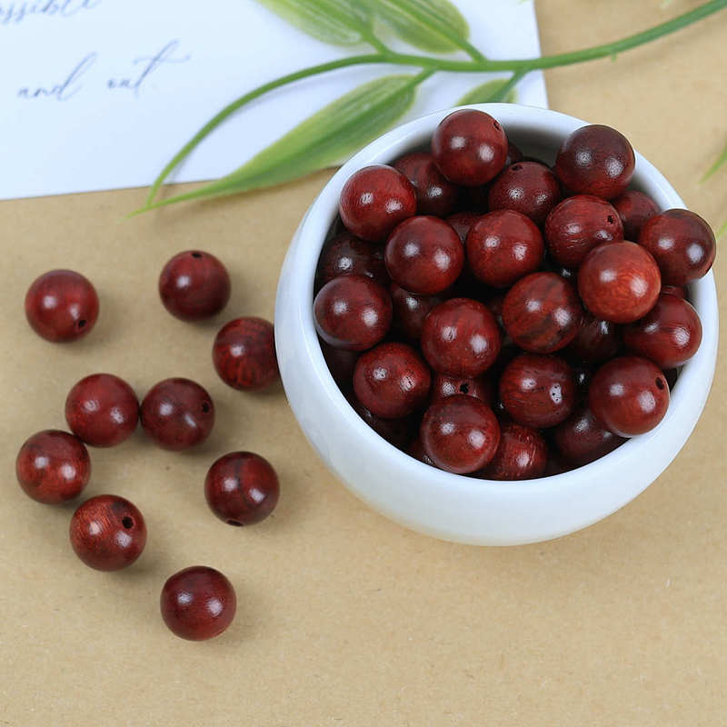 Shuiyunge jewelry Africa Zambia blood sandalwood round beads wooden loose beads DIY bracelet semi-finished beads wholesale