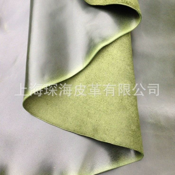 Leather green sofa for oily skin