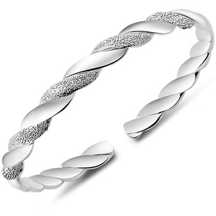 Love Interwoven Bracelet Women's Silver Plated Bracelet Korean Fashion Popular Jewelry Bracelet Gift Link Bracelet