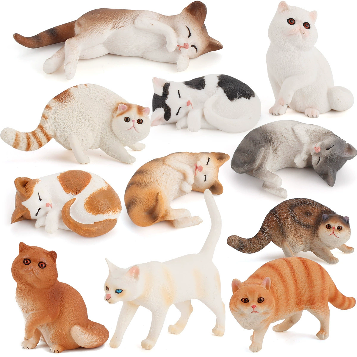 Детский реалистичный набор, игрушка, кошка, котёнок