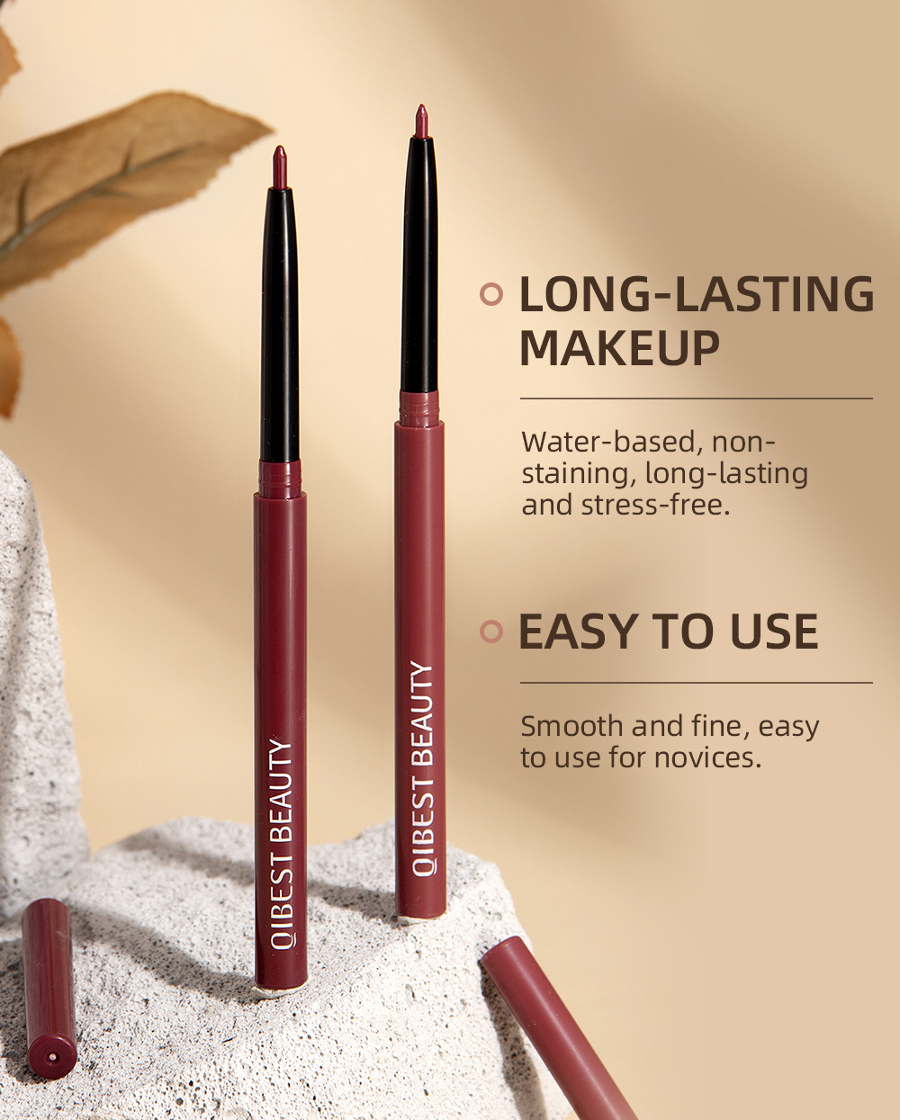 QIBEST Cross-border Matte Lip Liner Pen 12-color Mixed Lip Liner Pen Nude Set Waterproof Decorative Lipstick Pen undefined