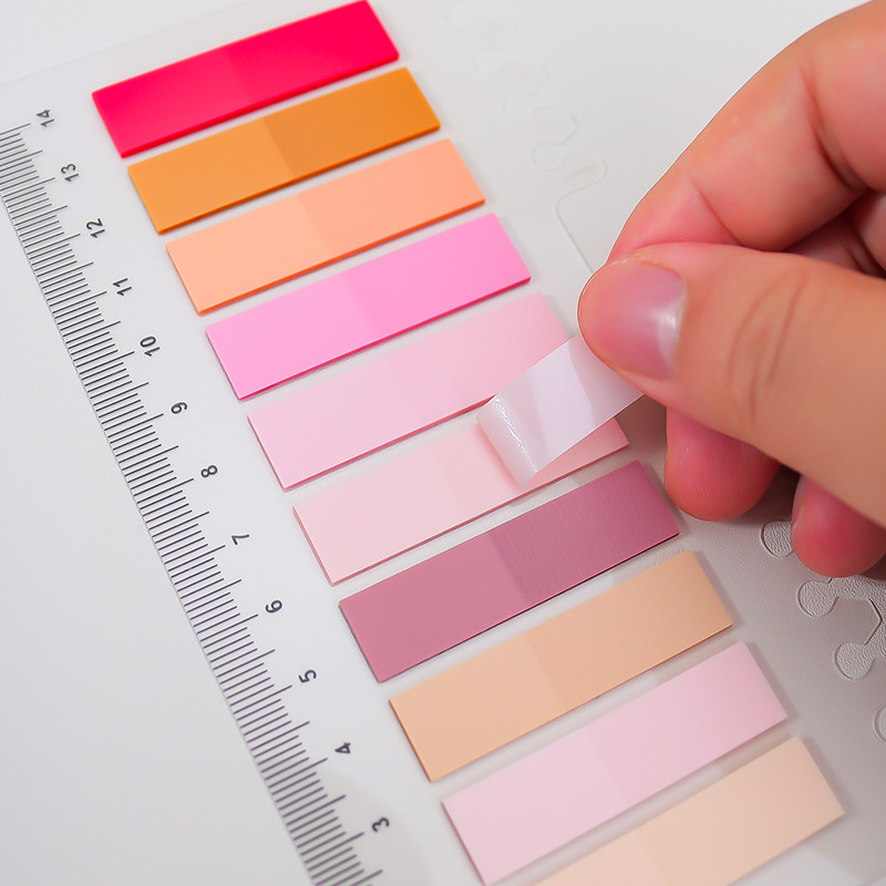 Transparente pet índice pegatinas lindas etiquetas de dibujos animados coloridas pegatinas adhesivas N veces pegatinas personalizadas papel de nota