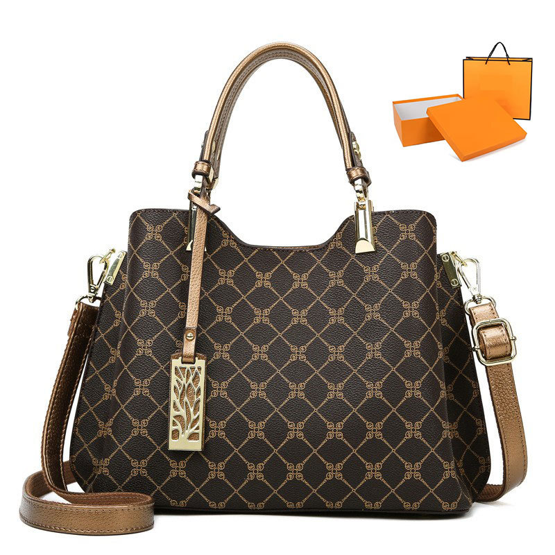 Bolso de mano nuevo y versátil para mujer, bolso de mano con estampado a la moda, bolso para mamá, bolso de mano de gran capacidad para ir al trabajo