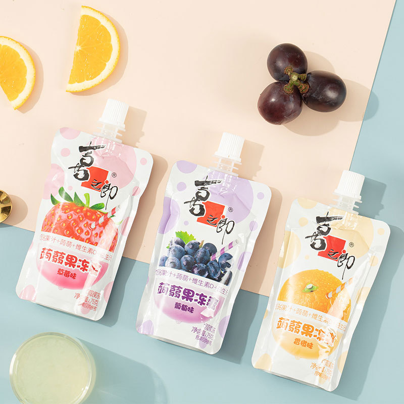 Xililang Konjac Jelly Refreshing 600g*4 Pack Office Snacks Internet Trendy Leisure Food Sucking Juice Jelly