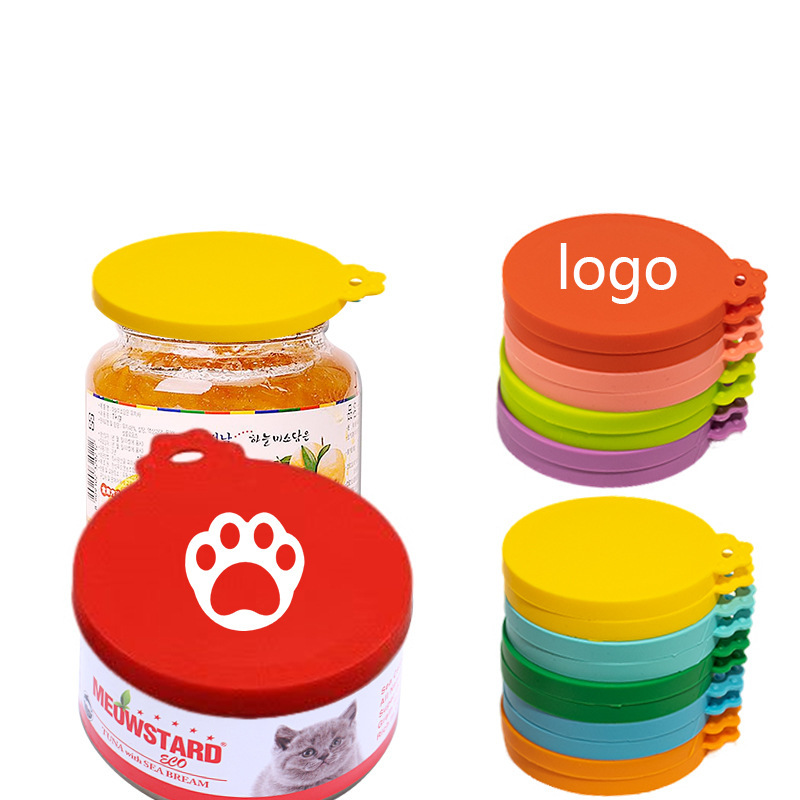 Amazon シリコンペット缶蓋印刷可能なロゴ猫と犬のフード鮮度保持シール蓋スリーインワンシリコン缶蓋|undefined