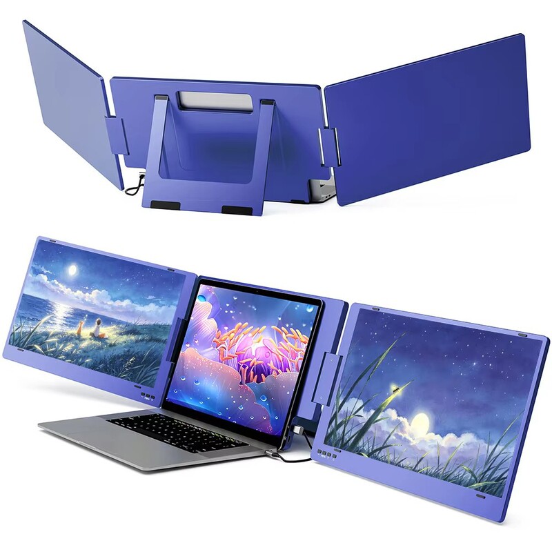 Laptop dual-screen extension external auxiliary screen Type-C one-line connection foldable split-screen device manufacturer in-stock wholesale Laptop dual-screen extension external auxiliary screen Type-C one-line connection foldable split-screen device manufacturer in-stock wholesale