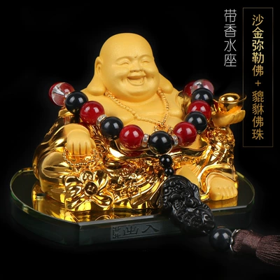 Car ornaments | sign car creative decorations - sand-gold-maitreya-buddha-perfume-holder-pixiu-buddhist-beads-price-limit-is-108-yuan