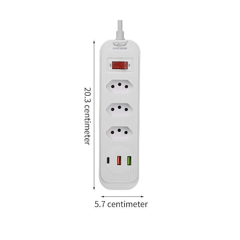 Interruptor de sobrecarga opcional de América del Sur con indicador de luz Estándar brasileño enchufe tri-circular enchufe enchufe enchufe enchufe