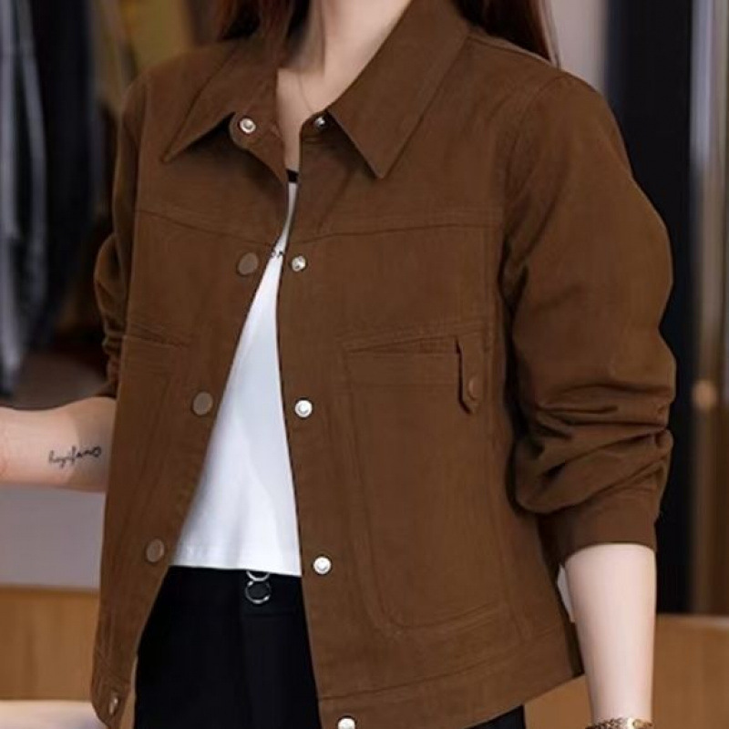 时尚短款外套女2025春秋新款洋气减龄显瘦小个子百搭休闲夹克上衣|undefined