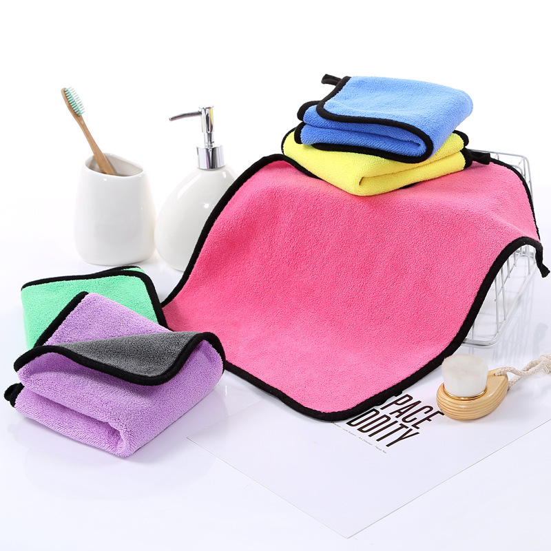 Thickened Coral Fleece Car Wash Towel Double-sided Water Absorbent Cleaning Car Wash Towel Housekeeping Cleaning Rag Towel