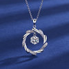 Accessory, agile zirconium, platinum pendant for St. Valentine's Day, Japanese and Korean, wholesale, Birthday gift