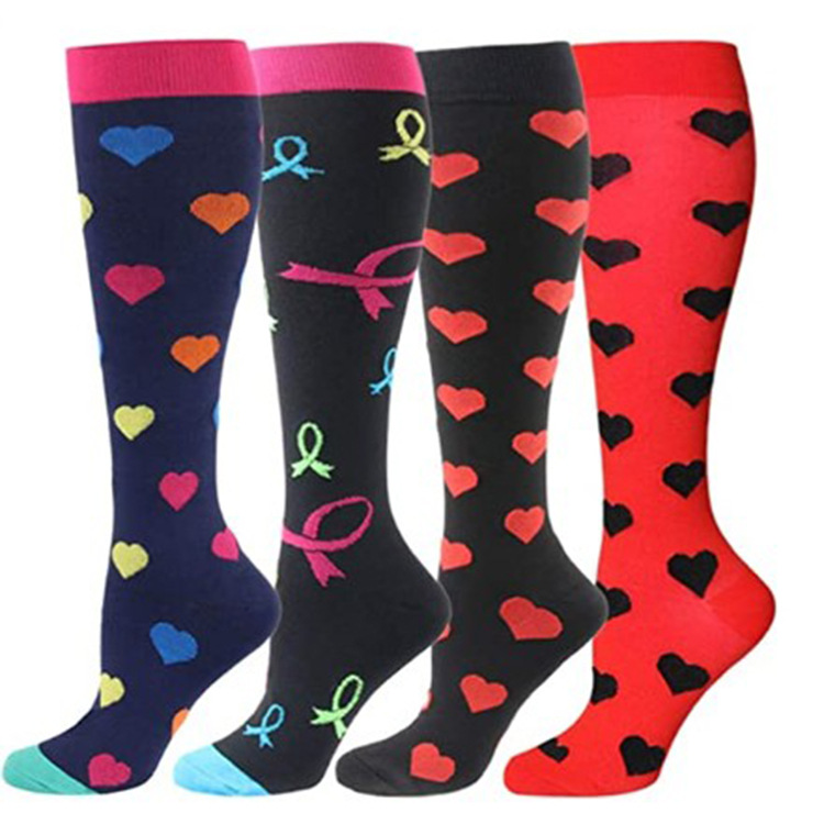 Calcetines de compresión de traje de color mixto exclusivo transfronterizo Calcetines deportivos de comercio exterior Calcetines de becerro Calcetines de compresión deportiva Hombres y mujeres Al por mayor