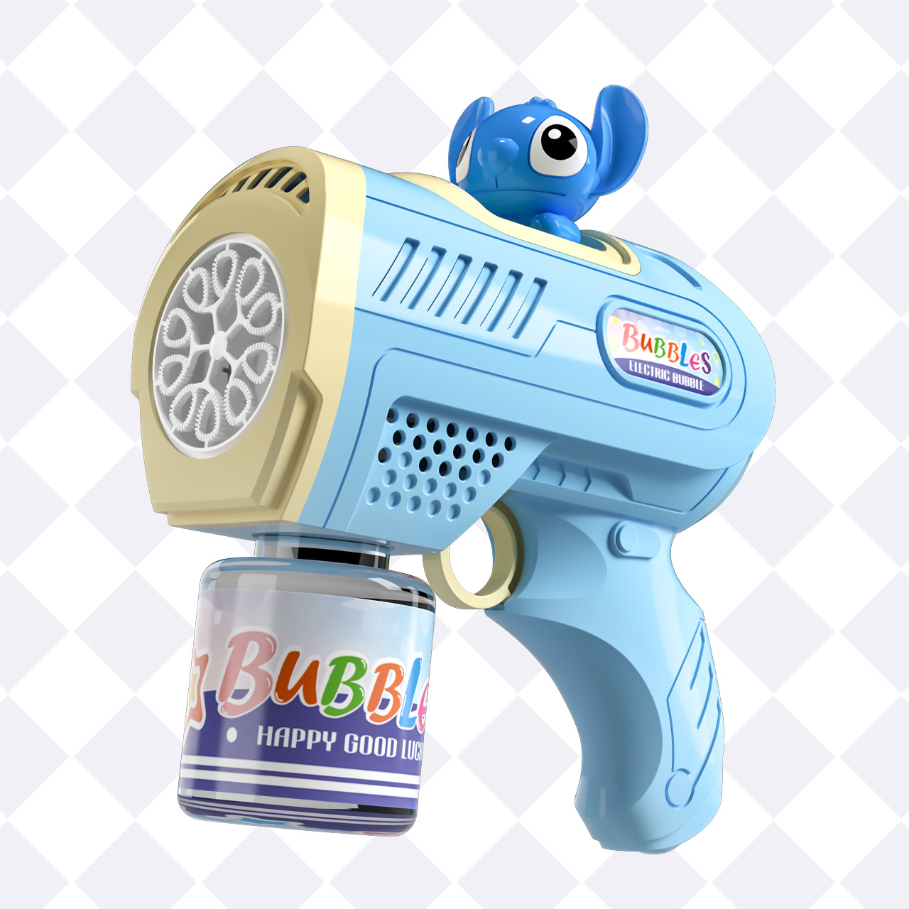 Red unicornio burbuja máquina de luces infantiles de mano pistola de burbujas automática parque estando juguetes de burbujas al por mayor