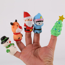 儿童益智手指玩偶仿真动物手指套软胶婴幼儿互动手偶安抚玩具