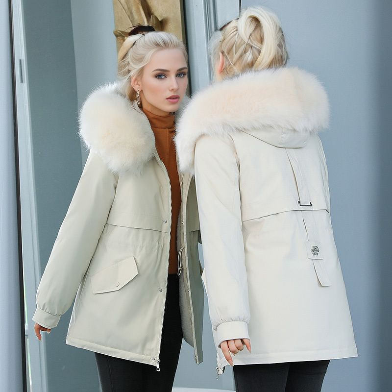 Women's Winter Coat Warm Thickened Cotton Jacket Medium Long Style_voghion.com