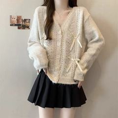 外套女秋韩版气质针织初中高中学生少女大童今年流行学院风毛衣