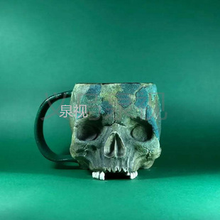 Mossy Skull Mug Moss Skull Mug Foreign Wine Creative