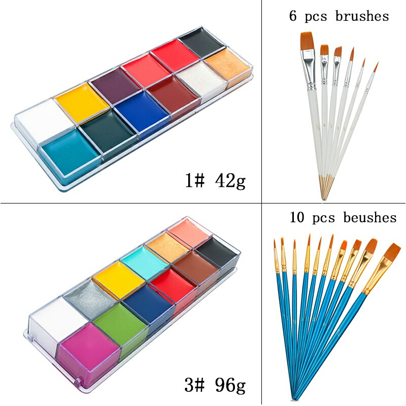 Halloween aceite color cuerpo pintura corporal cara pintura crema drama maquillaje niños bola cos rendimiento