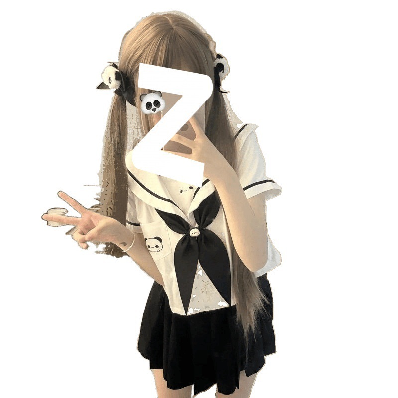 JK 制服トップス子供服セーラー服スーツかわいいソフトガール日本プリーツスカート 2 点セット夏 1 個送料無料|undefined