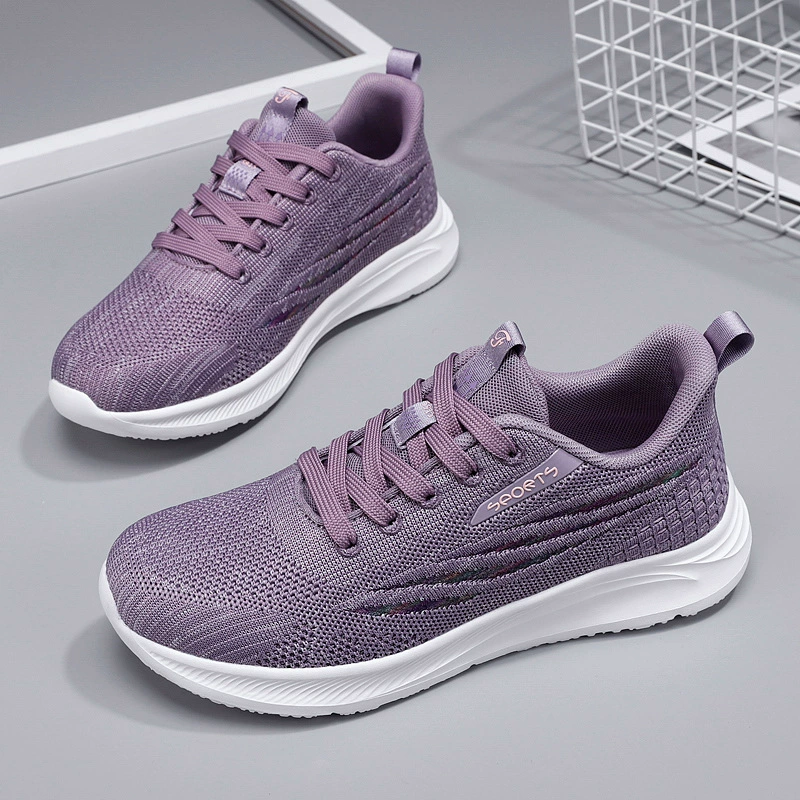 Обувь для людей среднего и пожилого возраста, Li Jian Four Seasons Flying Weave Sports Soft Sole Mom Shoes, дорожная мужская обувь, прогулочная женская обувь оптом