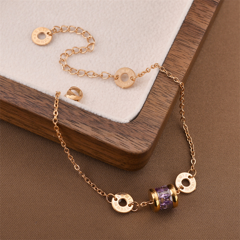 Joyas transfronterizas europeas y americanas Pulsera de acero de titanio de todo fósforo Versión coreana del temperamento bohemio Pulsera de acero de titanio que no se desvanece Joyería femenina