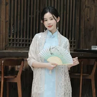 Подходящий Cheongsam шарф летний художественный кардиган новый весенне-летний тонкий солнцезащитный крем длинный шарф полый