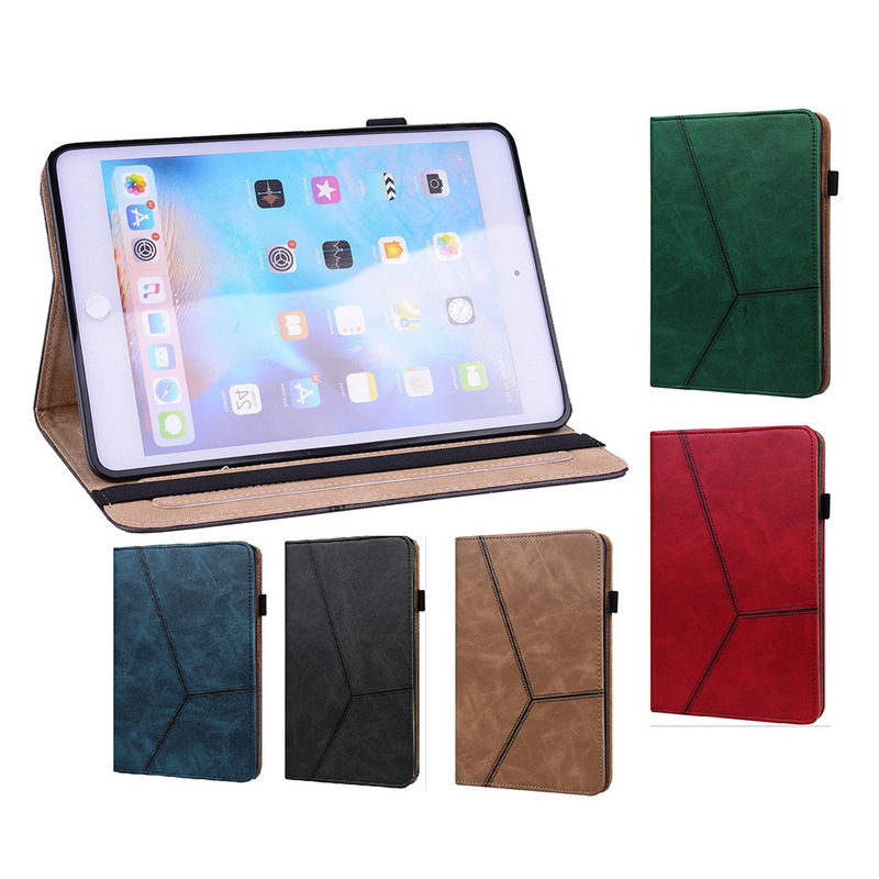 Suitable for iPad Mini 6 Simple Solid Color Stripe Flat Protective Case for iPad Air4 All-Covering Drop-Resistant Case