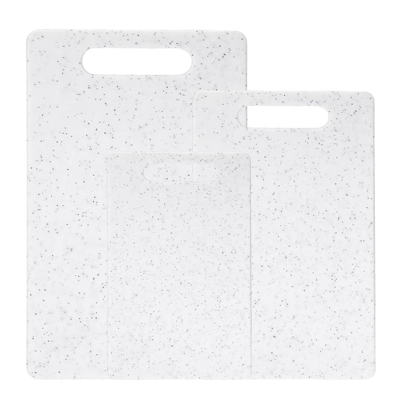 大理石をまねる3点セットのプラスチックまな板キッチン分類両面まな板家庭用果物野菜補助まな板|undefined