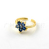 Design zirconium, fresh one size ring, accessory, trend of season, micro incrustation, simple and elegant design, flowered