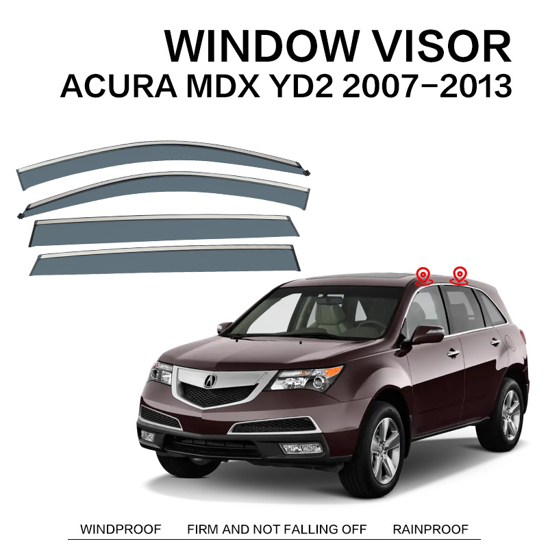 Suitable for Acura MDX Sunny and Rain Baffle Side Window Shade Deflector Rain Eyebrow ACURA MDX Window Visor