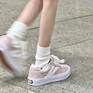 2025 Spring and Autumn New Ins High-value Bread Shoes Women's Increased Skate Shoes School Style All-match Niche Casual Shoes