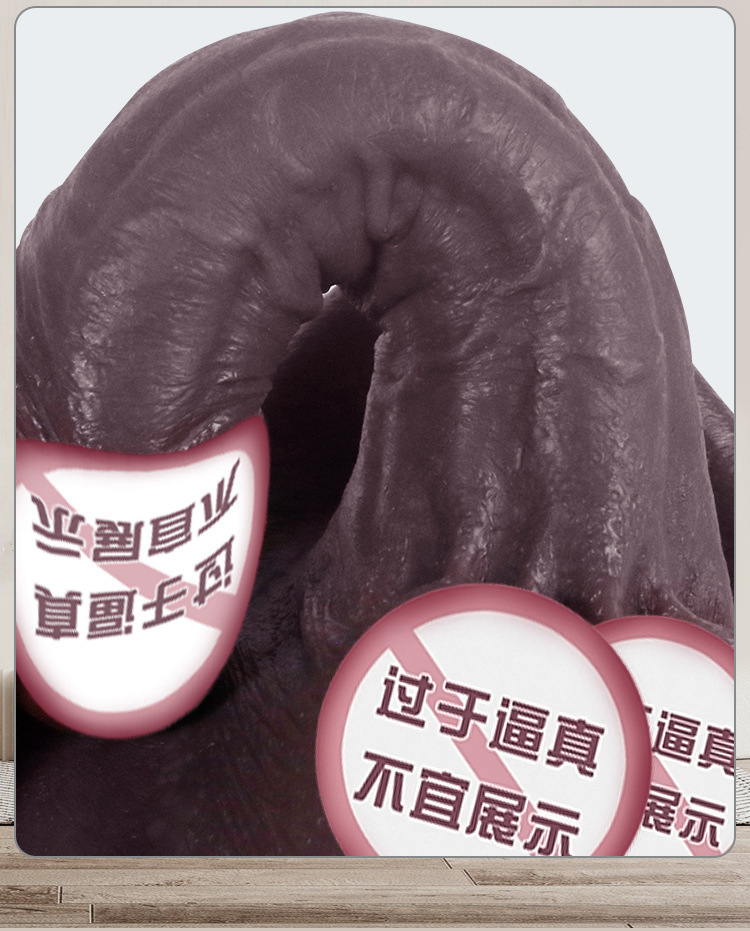 Jiuai Unisex Wearable Underwear with Silicone Insertable Hollow Dildo, Manual Control, Black-Brown — detail image 10