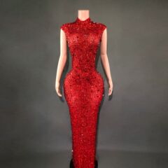 夏の新型のタキシードの女性の長いタイプの釘のドリルは身を修めてやせている舞踏会のパーティーの新婦のウェディングドレスのワンピースを現します。