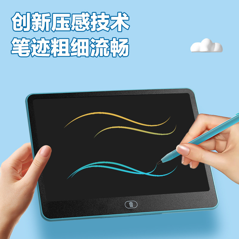 Tablero de dibujo para niños Juguetes para niños Tablero de escritura a mano LCD Tablero de escritura para bebés Pintura de rompecabezas Doodle Electrónica 13 pulgadas