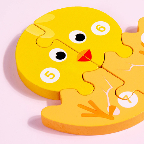 Wooden animal growth and evolution three-dimensional puzzle 0.2 baby puzzle 0-3 years old early education cognitive intelligence development toy