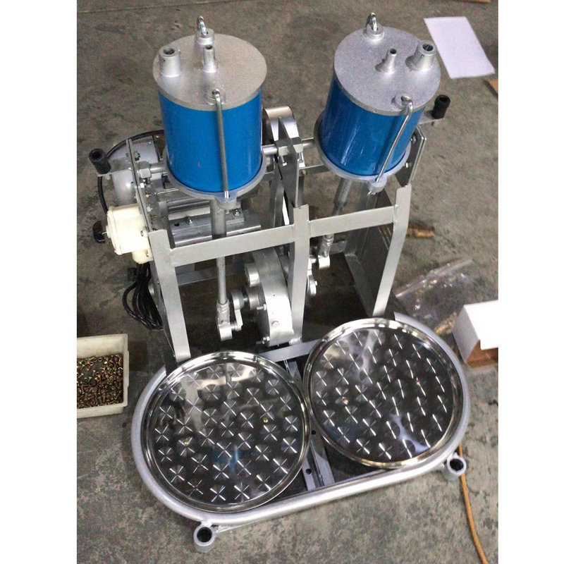 Máquina de ordeño de pistón de doble barril leche barril cubierta puller pequeña máquina de ordeño móvil equipo de cría para leche y ovejas