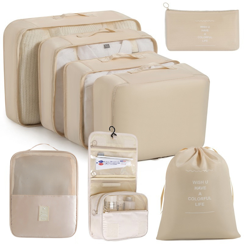 Bolsa de almacenamiento de viaje transfronterizo de ocho piezas Bolsa de almacenamiento de viaje de negocios Bolsa de almacenamiento de gran capacidad Bolsa de almacenamiento de viaje impermeable