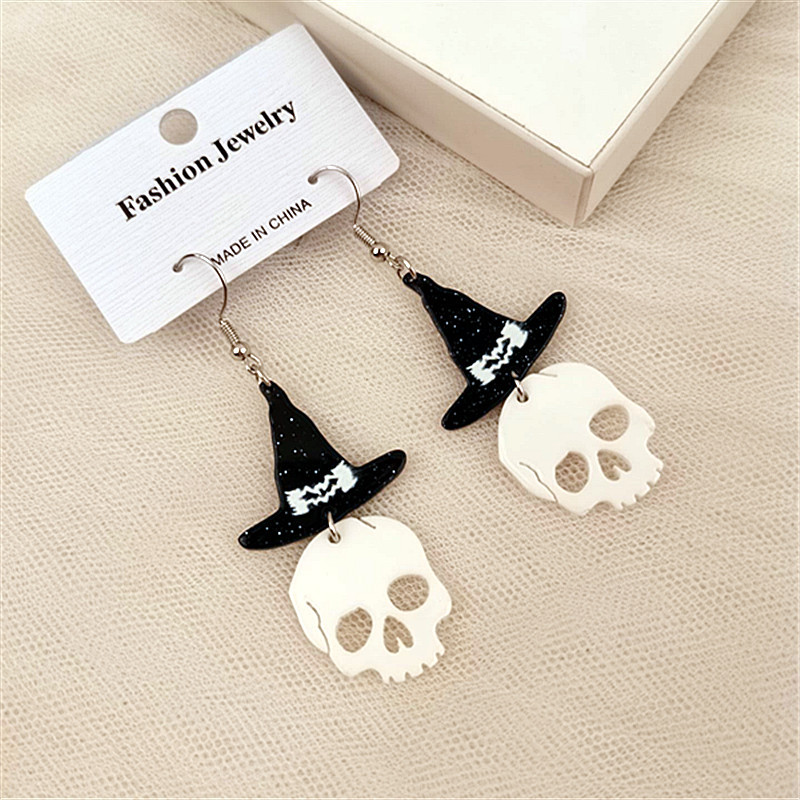 9g Weight Earrings Classification 1 Pair Quantity Festival Occasion 1 Pair Funny Flower Printing Arylic Earrings
