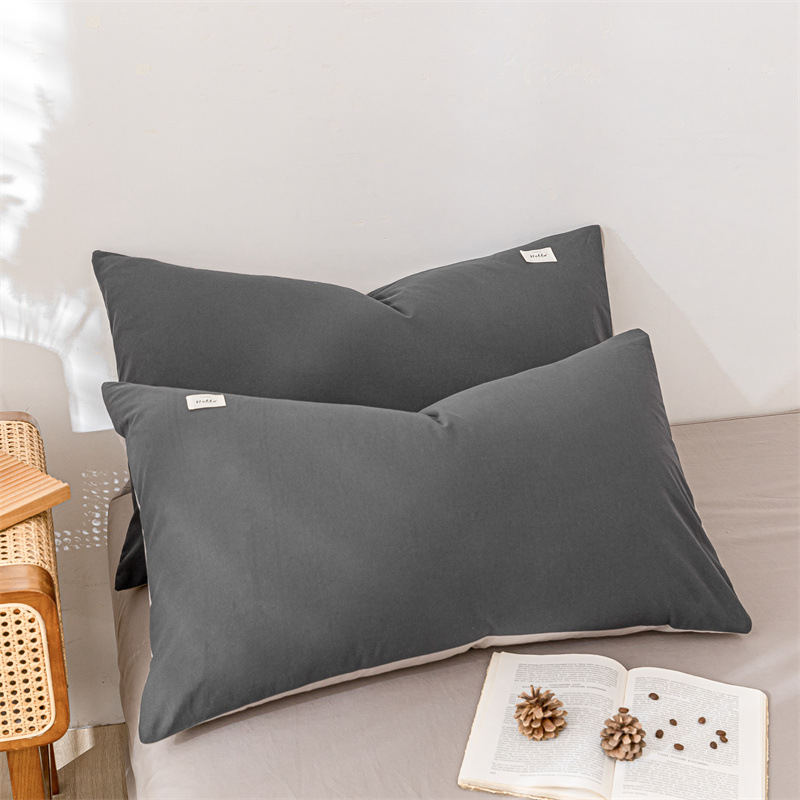 Funda de almohada Par de algodón Funda de núcleo de almohada simple para adultos Funda de almohada para niños Funda de revestimiento de núcleo de almohada Funda de almohada individual Hogar