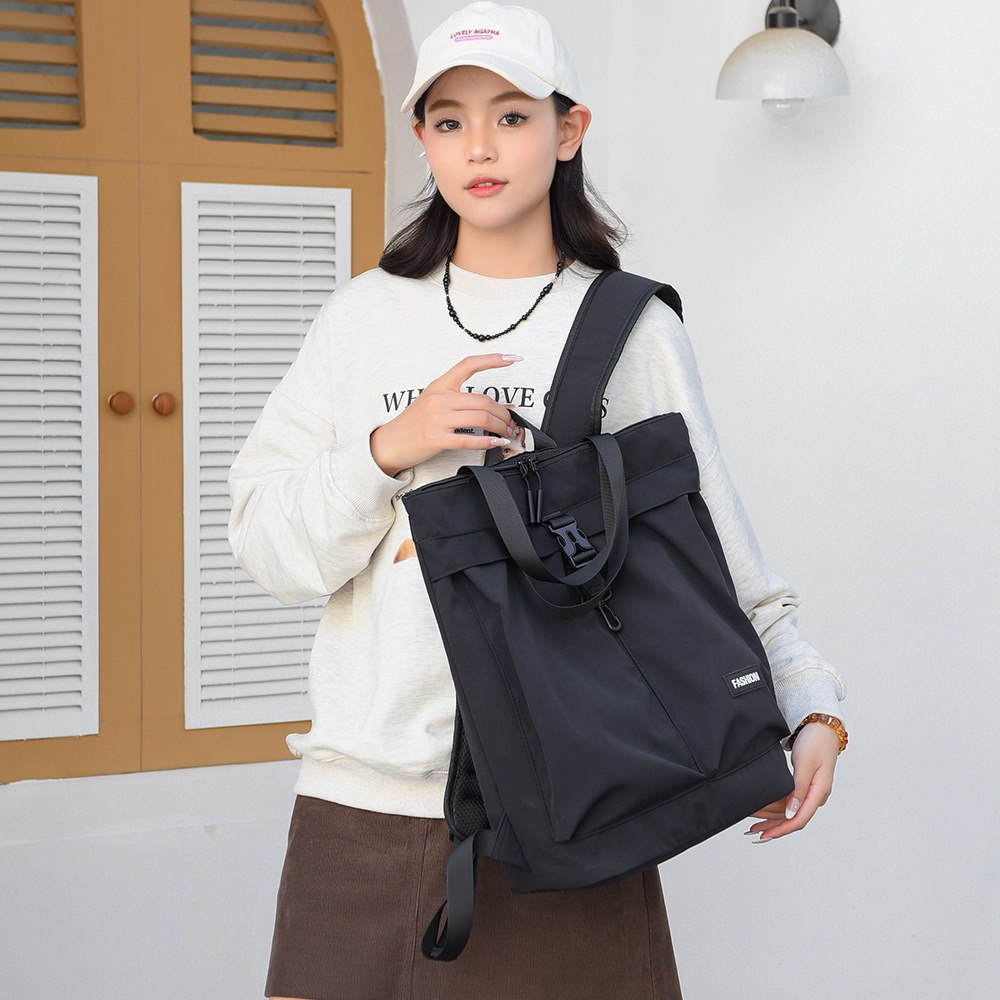 Dual-purpose Backpack Men's And Women's Large Capacity Shoulder Tote Bag Handbag Niche Lightweight Water-repellent Travel Backpack