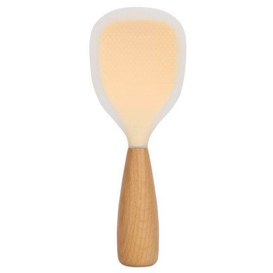 304 Silicone Rice Spoon Household Food Grade Silicone Rice Shovel High Temperature Stainless Steel Vertical Rice Spoon Not Sticks Rice