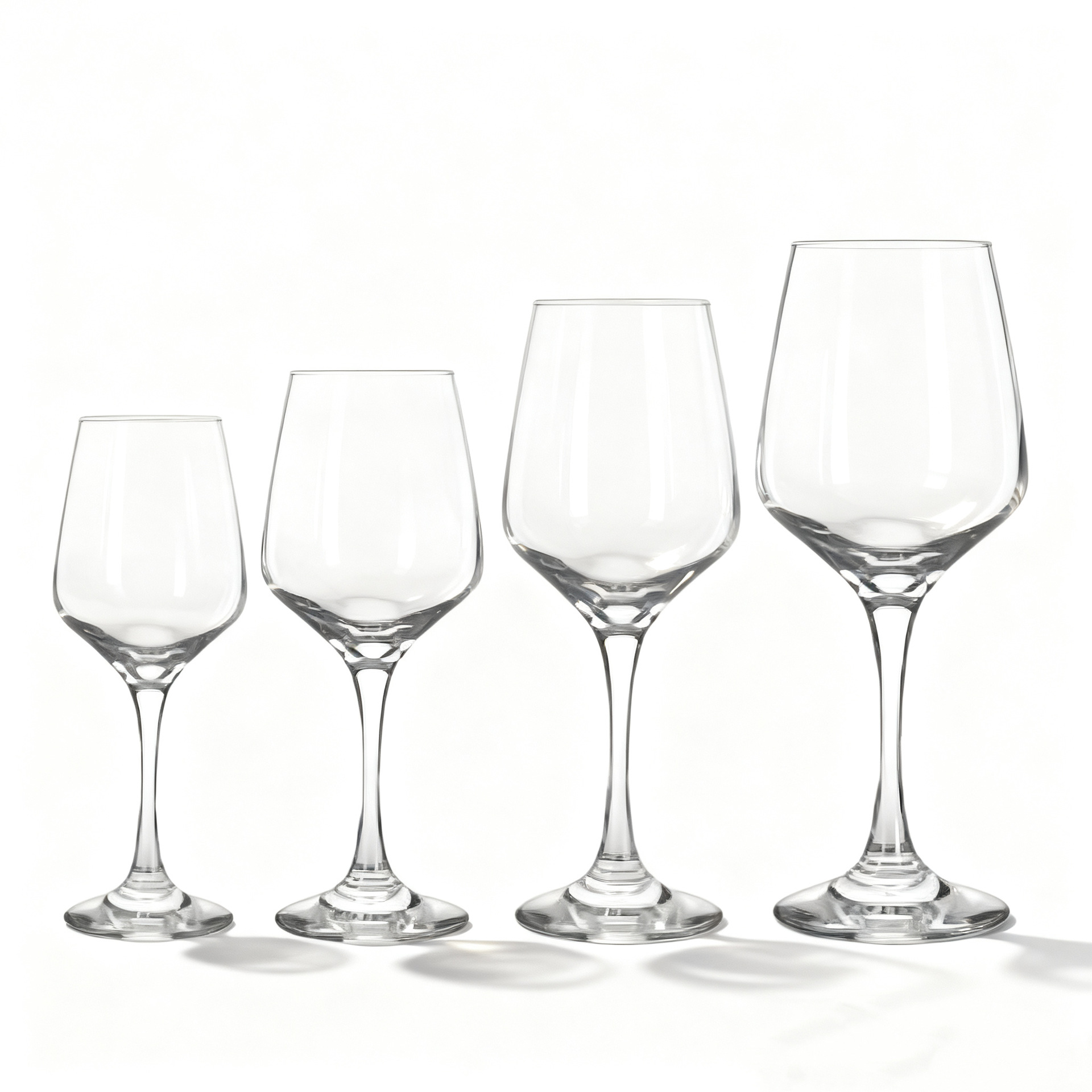 Vaso de vidrio europeo al por mayor, copa de vidrio, copa de vino, copa de vino, copa de vino doméstica, logotipo imprimible