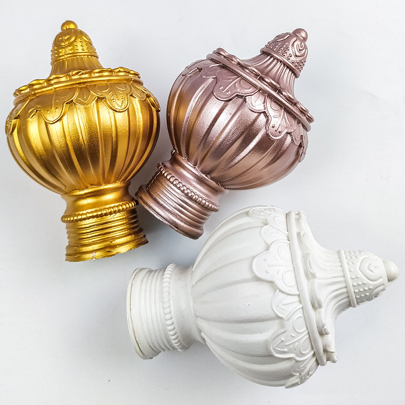 窗帘杆头头窗帘头成品窗帘杆配件头窗帘杆上的堵头罗马杆头28